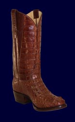 Brown Hornback Alligator Custom Made Cowboy Boot