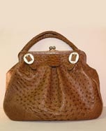 Saddle Tan Mad Dog Ostrich Custom Handbag