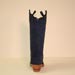 handmade cowboy boot of navy cashmere suede