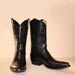 Custom Made Black Alligator Belly Cowboy Boot with Hand Corded Top