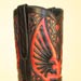 Metallic Red Inlay on Custom Made Black Milano Buffalo Cowboy Boots