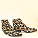 handmade hair on botine boot leopard print