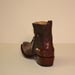 Custom Made Men's Cognac Brown Alligator Belly Ankle Boot with Zipper