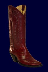 Handmade Custom Red Eel Cowboy Boot