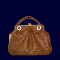custom made cognac ostrich fashion handbag