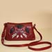 Custom Made Red Purse with Black Flower Inlay