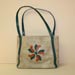 custom made tote bag shadow goat purse with coral and turquoise design