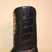Handmade Custom Cowboy Boot Black Seamless Full Skin Alligator Belly