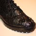 Black Cherry Hornback Alligator Combat Boot