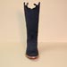 custom cowboy boot of navy cashmere suede