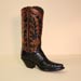 Black Alligator Belly Copper Kid Collar Custom Cowboy Boot