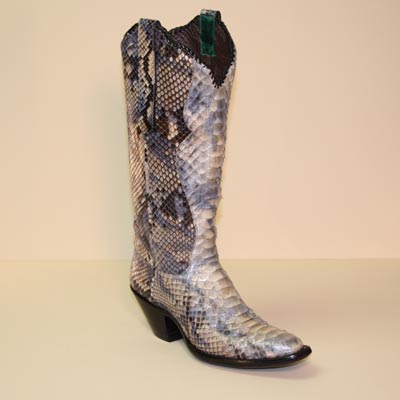 Blue Pearl Python Custom Cowboy Boot