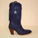 Blue Calf Custom Cowboy Boot with Silver Concho and 3 inch Heel