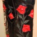 Custom Tezu Lizard Cowboy Boot with Handmade Red Rose Inlays