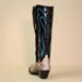 Custom Tall Top Cowboy Boot of Natural Python with Zippered Top