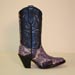 High Heeled Custom Cowboy Boot of Purple Python