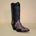 Custom Purple Python Fashion Cowboy Boot with 3 inch Heel.