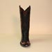 Handmade Deerskin Cowboy Boot with Brown Alligator Collar and Ear Pull Straps