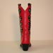 Handmade Red and Black Custom Cowboy Boot with Studs and Conchos 