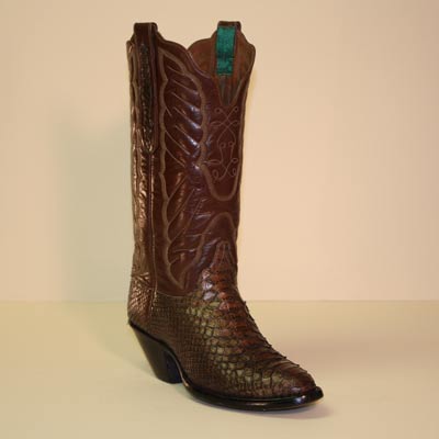 Bronze Python Custom Made Cowboy Boot