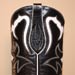 Black and White French Calf Custom Cowboy Boot with Inlays