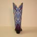 Custom Purple Ostrich Gallegos Style Cowboy Boot with Blue Kid Inlayed Top