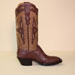 Custom Made Shell Cordovan Cowboy Boot with Inlayed Top