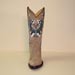 Custom Cowboy Boot of Vintage Calf with Python Celtic Butterfly Cross