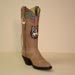 Custom Cowboy Boot with Wolf Head and Silver Conchos