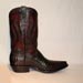 Handmade Black Cherry Tezu Lizard Cowboy Boot