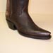 Chocolate Brown Buffalo Custom Made Cowboy Boot with Saddle on Vamp