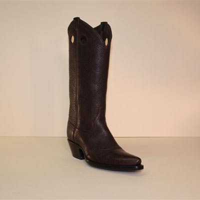 Chocolate Brown Buffalo Calf Custom Cowboy Boot