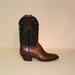 Handmade Vintage Buffalo Shorty Cowboy Boot with Buckstitching and Studs