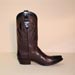 Handmade Brown Deerskin and Black Alligator Cowboy Boot