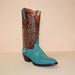 Turquoise Stingray and Tan Vintage Buffalo Custom Cowboy Boot