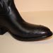 Handmade cowboy boot black french calf black alligator belly toe and ear pulls