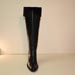 tall high-heeled ladies dress boot with suede collar