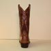 custom made brown vintage antique alligator belly cowboy boot with inlay and collar
