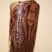 brown vintage alligator belly custom cowboy boot with inlay and collar