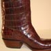 custom seamless sport rust full alligator belly cowboy boot