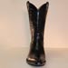 Custom Black Alligator Belly Cowboy Boot with Hand Corded Top