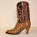 custom made saddle tan mad dog ostrich fashion boot with zipper 