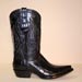 black alligator smooth tail custom cowboy boot