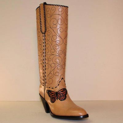 tan fashion monarch custom cowboy dress boot