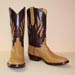 saddle tan ostrich custom cowboy boot