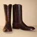 chocolate brown american bison handmade custom cowboy boot roper style