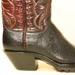 custom taurus shrnken bull shoulder and black cherry kangaroo cowboy boot with rubber vibram sole
