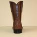 Handmade Roper Style Cowboy Boot of Rum Brown Vintage Elephant