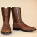 Custom Cowboy Boots Handmade with Rum Brown Vintage Elephant Roper Style