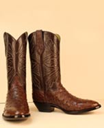 Cigar Ostrich Full Quill Custom Cowboy Boot